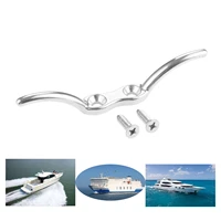 150mm6 marine grade 316 stainless steel flagpole cleat fixed hook rope fasten halyard boat securing tie down docks yacht boats