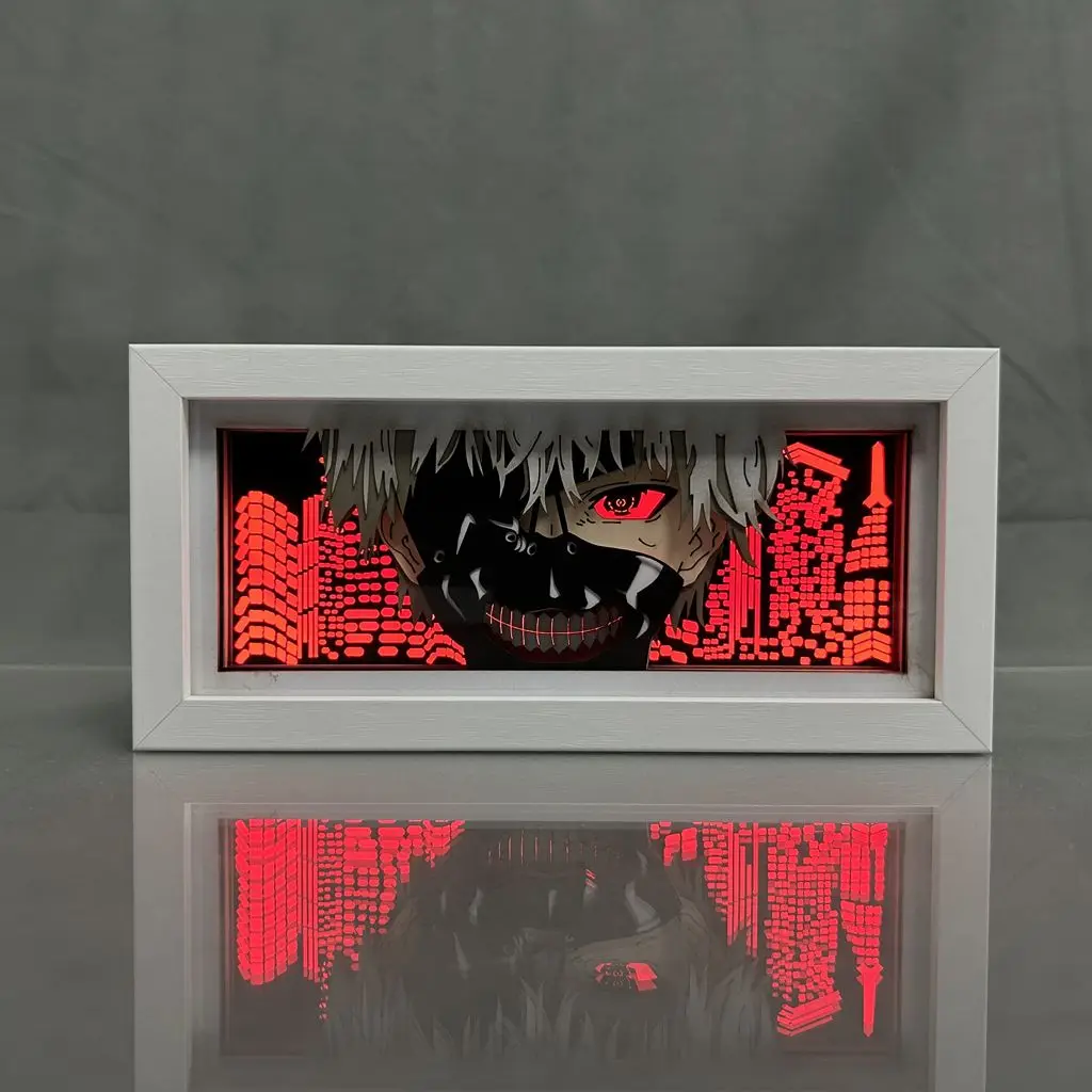 Японская Tokyo Ghoul Kaneki Ken бумажная скульптура фонарь аниме охватывающий Ночник