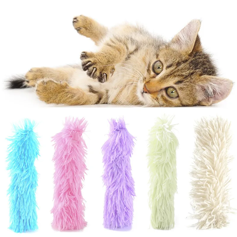 

Plush Cat Chew Toy Catnip Self-hi Bite Toys Strip Pillow Teaser Toys for Cats Soft Interactive Cat Plaything Cat Accessories