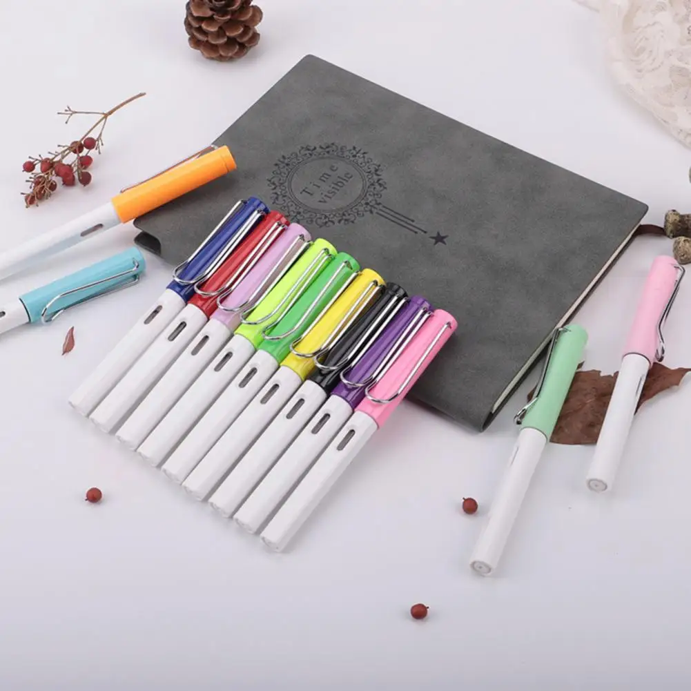 

Перьевые ручки 0,38 мм, креативные пластиковые перьевые ручки с отверстиями, гладкие ручки для письма для школы, многоразовые, съемные, прочны...