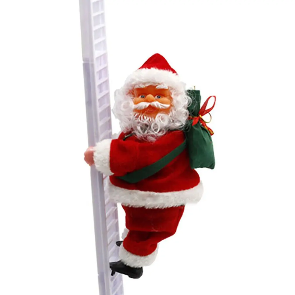 

2022 электрическая лестница для скалолазания, Санта-Клаус, Искусственная елка для дома, подвесной декор с музыкальной игрушкой, подарок