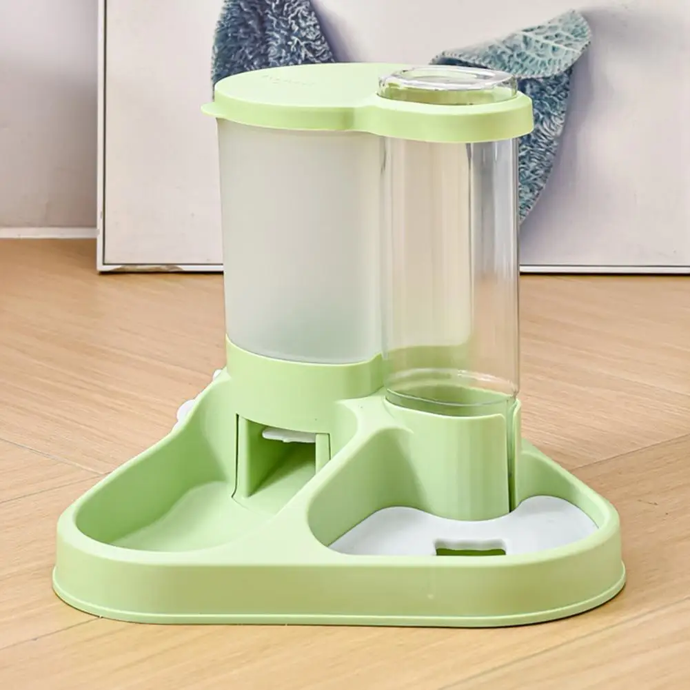 

No Spillage Pet Feeder 2-in-1 Pet Feeder Water Dispenser Capacity Transparent Design Ideal for Cats Dogs Partition Storage Pet