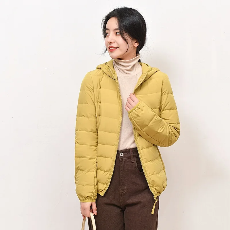 

Light and Light Down Jacket for Women, Short 90 White Duck Down, Seamless, Large Size, Lightweight, Autumn, New, 2022