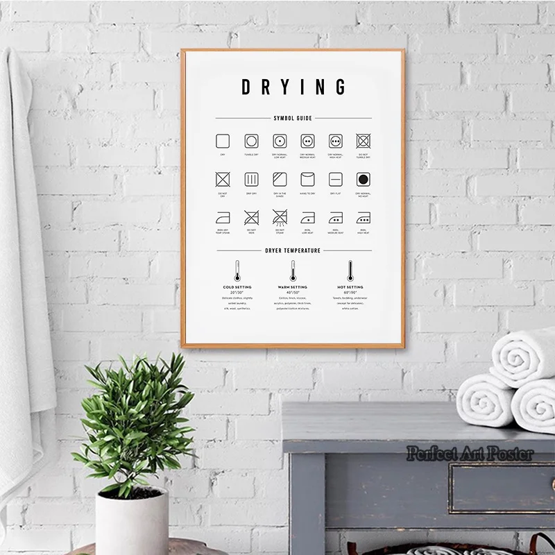 Стирка для сушки стен декор стирка символы руководство Художественная Картина