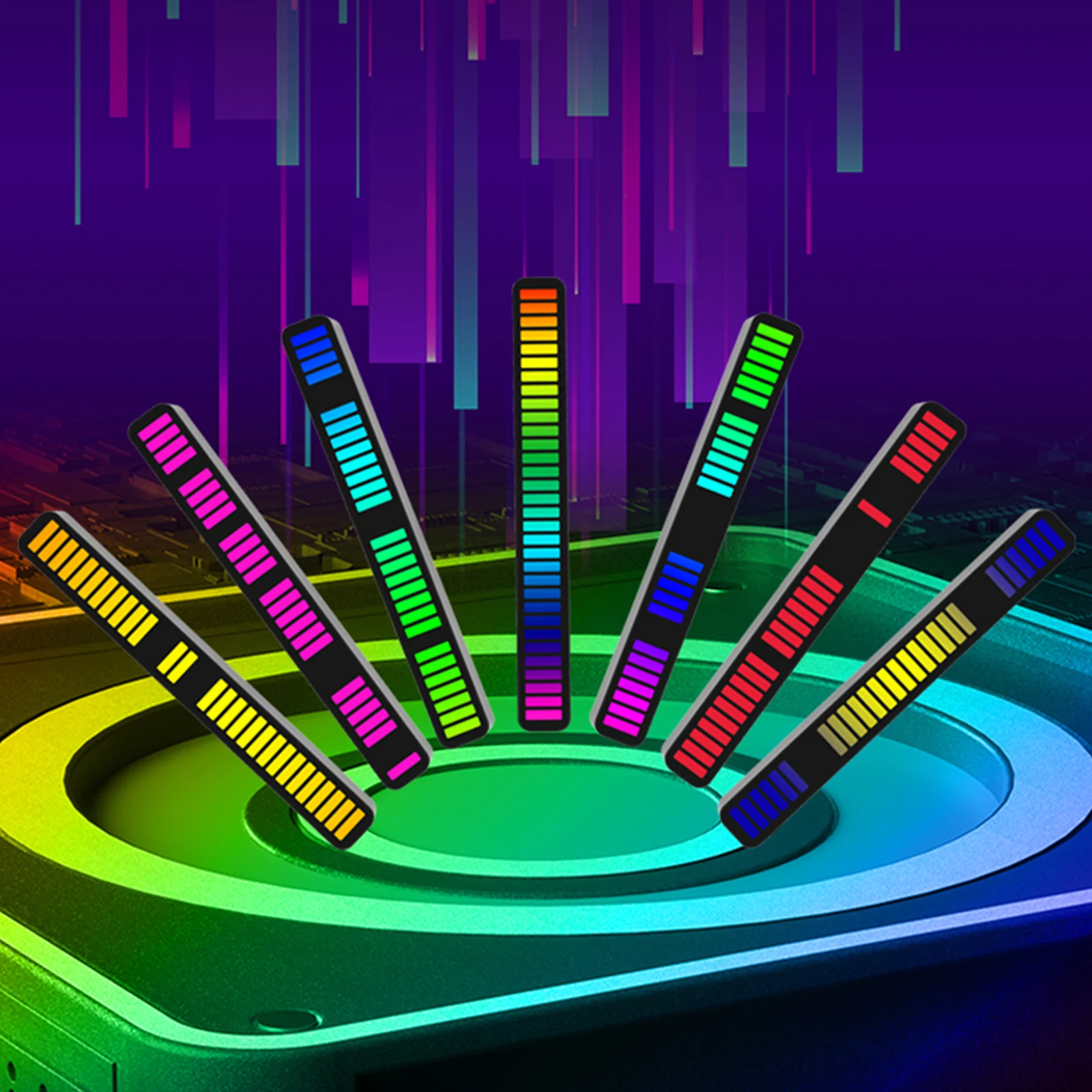 

Creative Rhythm Atmosphere Light LED Strip Light RGB Music Ambient Lamps Colorful Lamp for Party Home Desk Decor