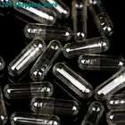 100 шт., пустые прозрачные желатиновые капсулы для лекарственных капсул