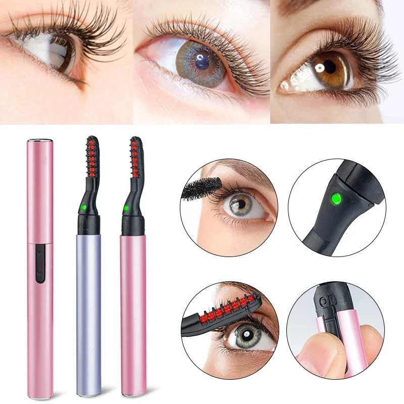 

Portable Pen Style Heat Curling Electric Eyelash Curler Electric Heated Eye Lashes Eyelash Grafting Long Lasting Makeup Tools