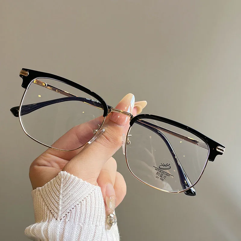 Мужская оправа для очков прямоугольной формы полуоправа с защитой от синего