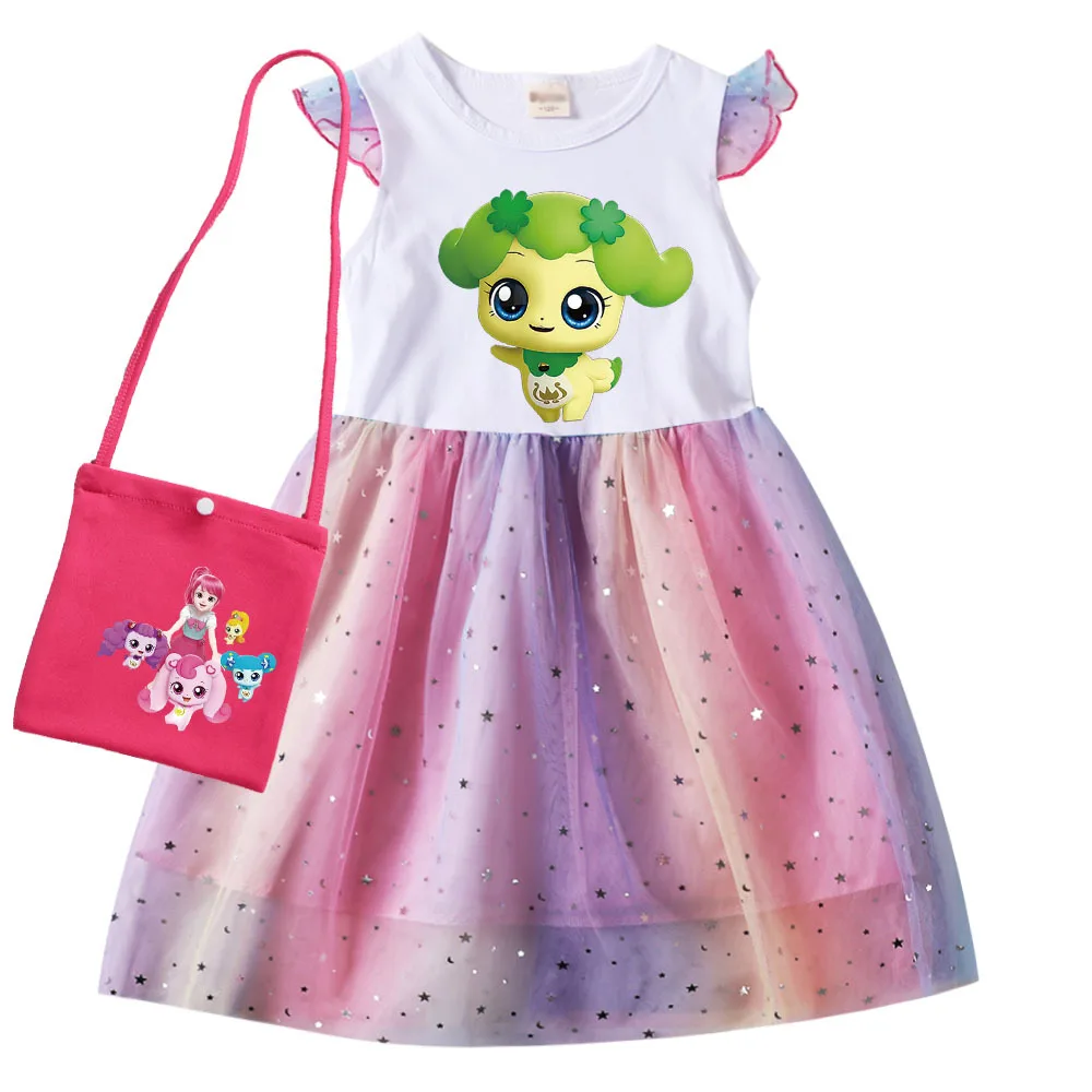 

Новая модная одежда Catch Teenieping для девочек, Повседневное платье, детское разноцветное платье с рисунком, элегантные свадебные платья для маленьких девочек