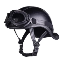 motorcycle helmet leather helmet for motorcycle black motorcycle open face half helmet retro moto helmet summer casco moto dot