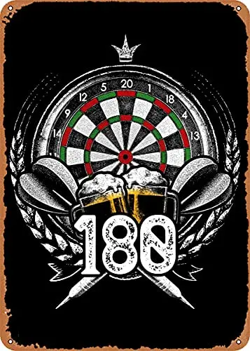 

Darts Beer Vintage Look Metal Sign Art Prints Retro Gift 8x12 Inch