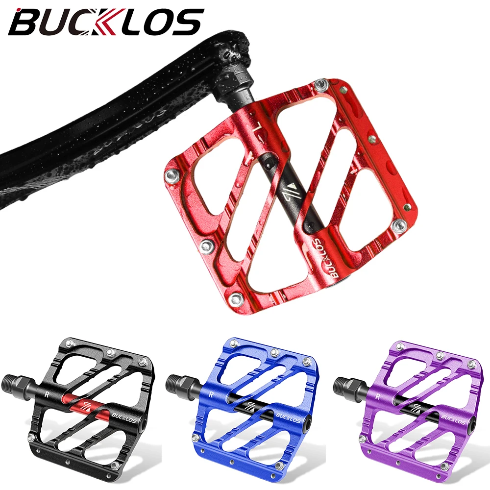 

BUCKLOS Road Mountain Bike Pedal Sealed Bearing MTB Pedals High Strength Bicycle Platform Pedal Non-slip Bike Flat Pedals