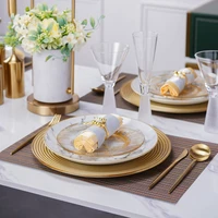 luxury gold tableware set stainless steel knife fork spoon luxury serving dinner plates sets dinnerware diner platen kitchenware