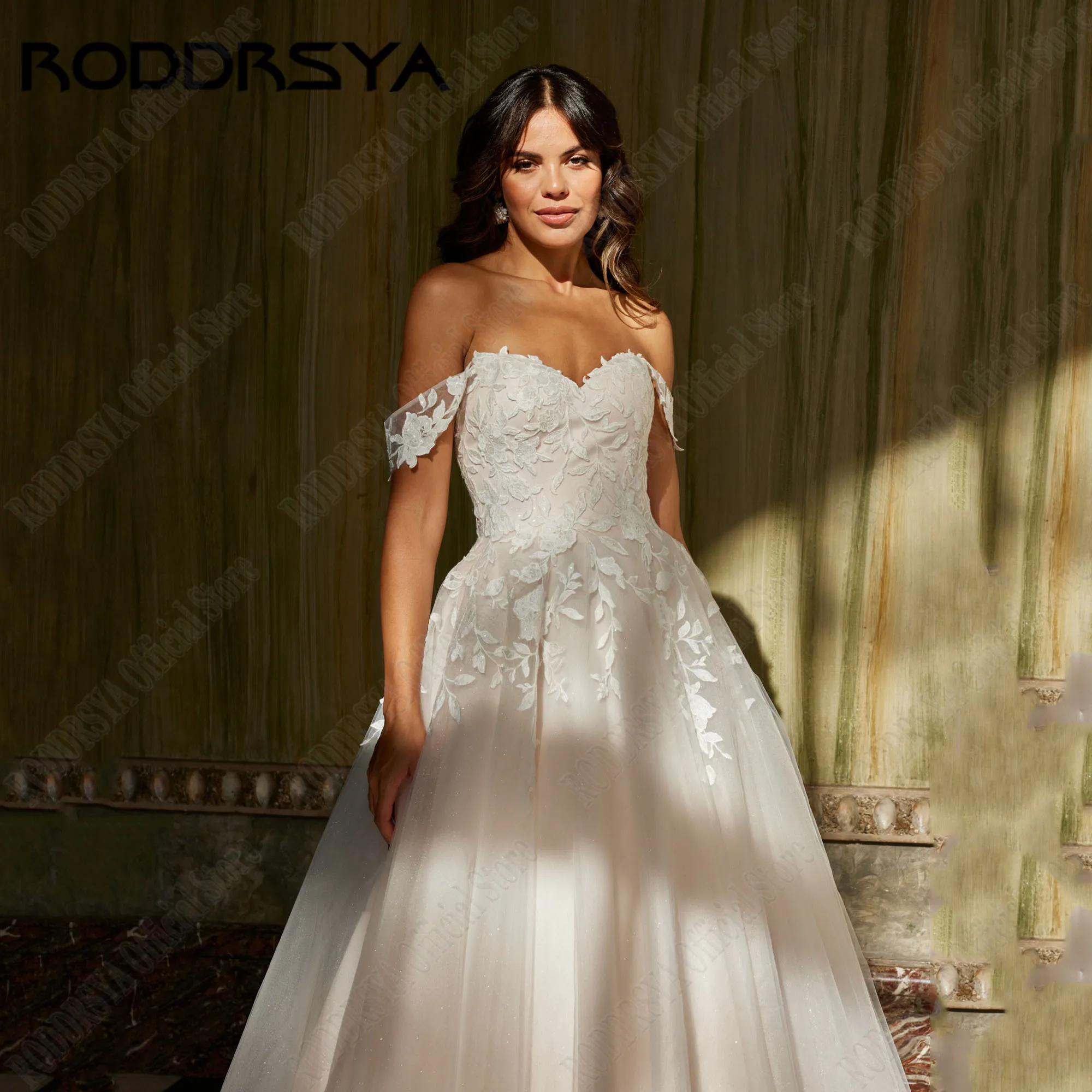 RODDRSYA блестящие свадебные платья милое платье со съемными рукавами невесты