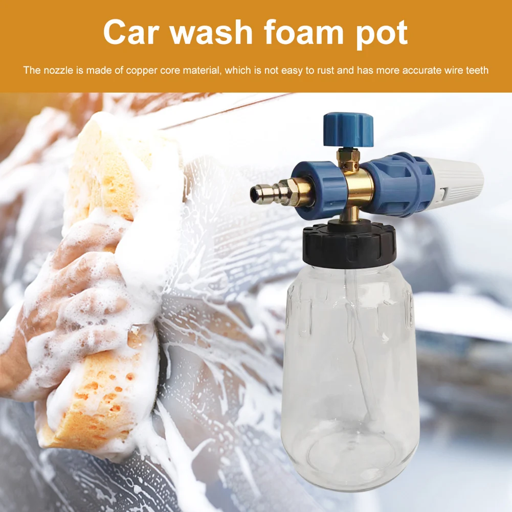 

Snow Foam Lance Washer 1L Car Washing Foamer Bottle Adjustable Spray Angle Watering Cleaning Tool for Automobile Truck