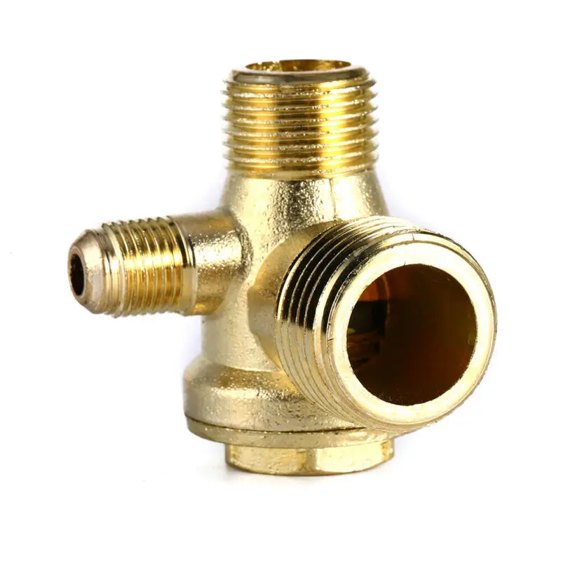 

3-Way Unidirectional Check Valve Connect-Pipe Fittings Zinc Alloy High Quality Air Compressor Replacement Check Valve