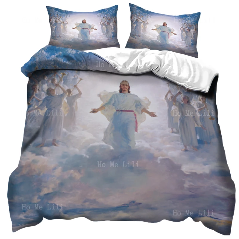 Second Coming Of Jesus Christ Walks Bible Words Christian Faith Father Inspiration Jesus Lifeteen Duvet Cover By Ho Me Lili