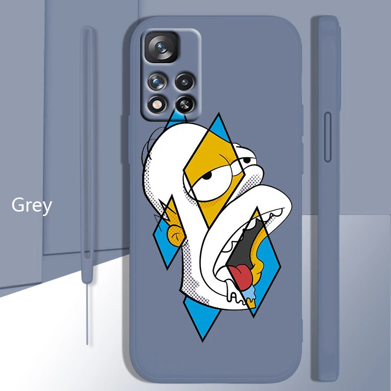 

The Simpson Homer J Case For Xiaomi Redmi Note 11 11T 10 10S 9 9S 9T 8 8T 7 5 Pro 4G 5G Liquid Rope Phone Cover Capa Coque Core