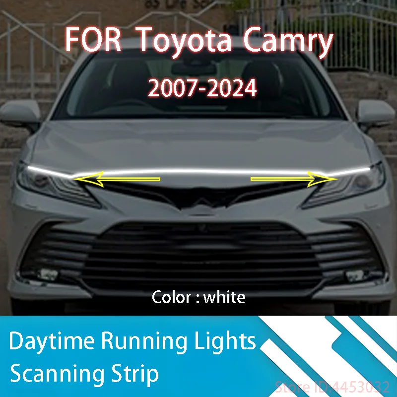 

Новинка для Toyota Camry 2007-2023, улучшенная модель, дневные ходовые ранцы, стартовый капот автомобиля, руководство по DRL, декоративная лампа 12 В