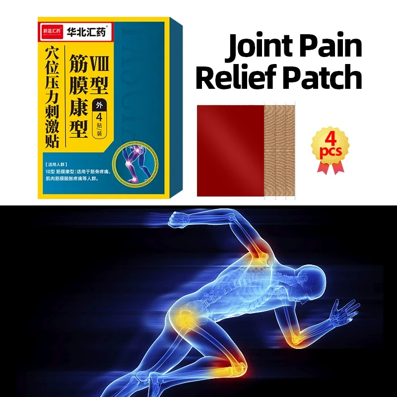 4 szt. Plaster łagodzący ból stawów Skręcenie mięśni Medycyna Naklejka Środek przeciwbólowy szyi ziołowy Opieka zdrowotna na kolano pleców