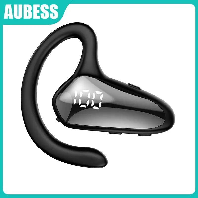 

Sport Business Headset Yx02 Right Ear Hook Earphone With Digital Display Wireless Handsfree Headphones Single Ear Blue-tooth Ear