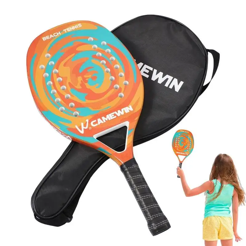 

1pc Carbon Fiber Beach Racket Lightweight EVA Foam Padel Tennis Racquets Paddle Tennis Racket With Bag For Beach Supplies