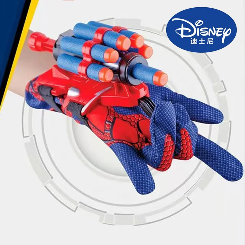 Купи New Disney Marvel Avengers Toy Boy Cosplay Spiderman Launcher Wrist Playsets Plastic Glove Transmitter Kids Toy Christmas Gift за 103 рублей в магазине AliExpress