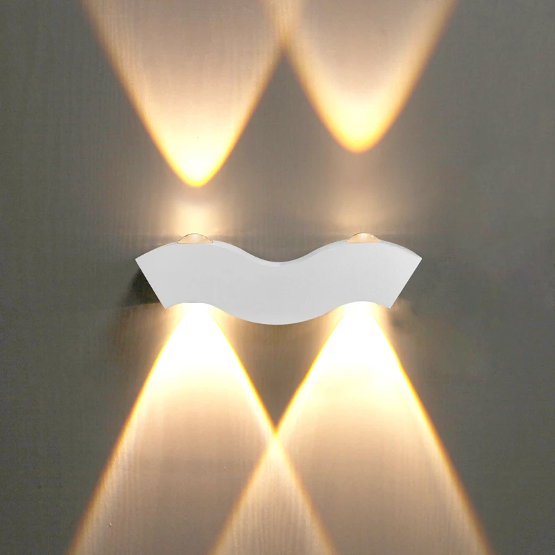 

Minimalist Surface Mounted Outdoor LED Wave Wall Light Waterproof IP65 85~265V Minimalist Wall Lamp For Path Street