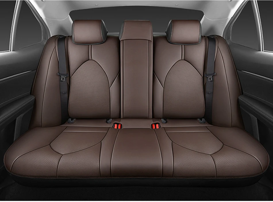Чехлы на сиденья автомобиля Кожаные Защитные чехлы 5 сидений для Toyota Camry 2012 2013 2014