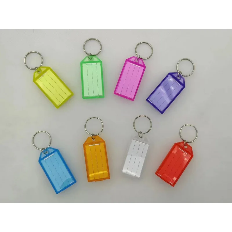 

Coast Key Tag Key Chains 10 Pack Assorted Colors Plastic Key Ring Tags Labels for a Backpack Fob Mailbox ID USB Drive Car Keys