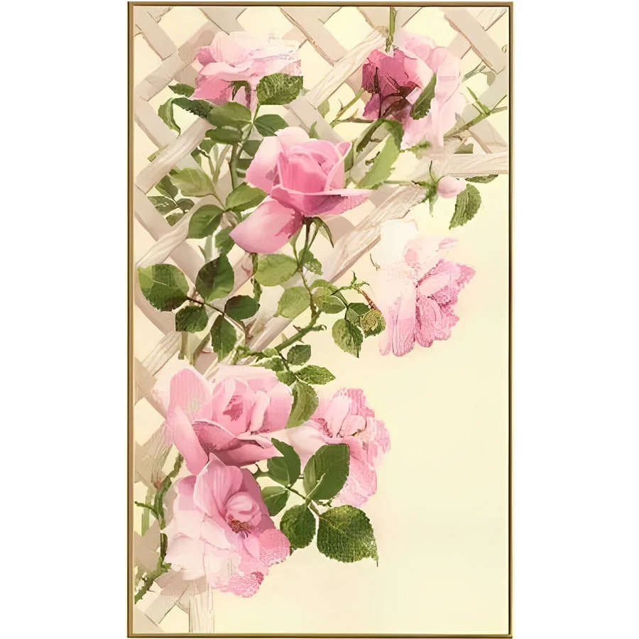 

Cotton linen FREE delivery Top Quality Hot Selling Lovely Counted Cross Stitch kit Pink Rose Roses Flower Riolis 898