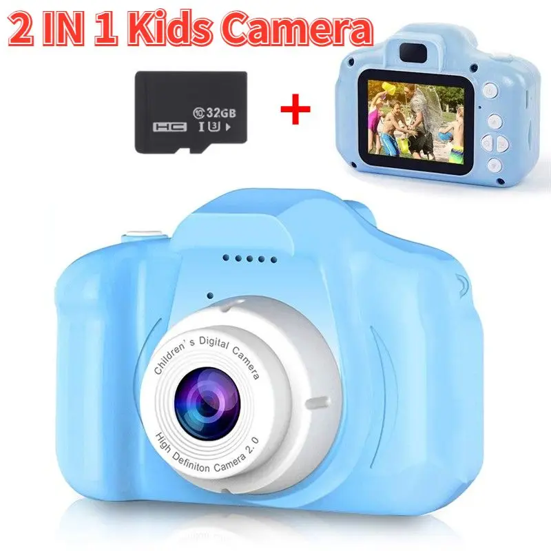 

Kids Digital Camera Toys for Age 3-8, Toddler Cameras Mini Cartoon RechargeableToys Camera Shockproof 8MP HD KidsToy Camcorder