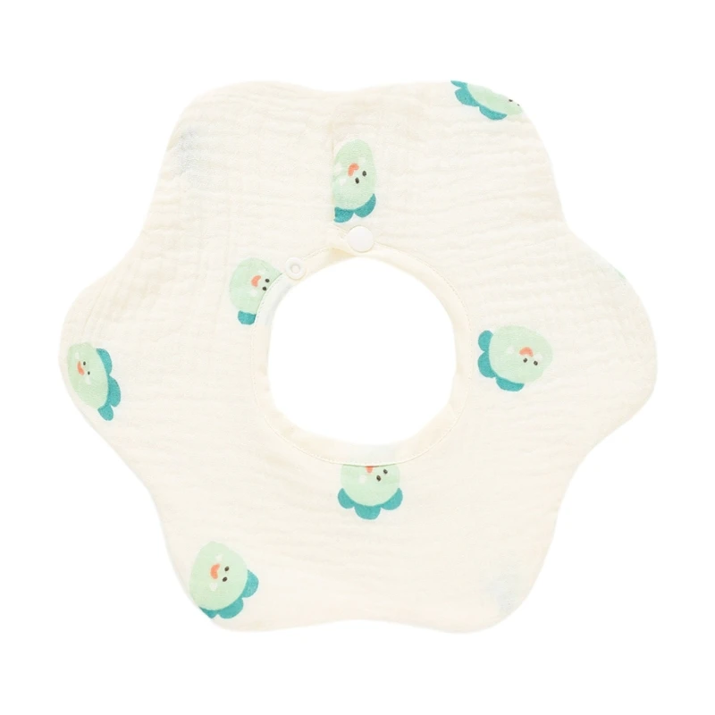 

Newborn Muslin Bib Suitable for Teething and Drooling Baby Bib with Snap Button