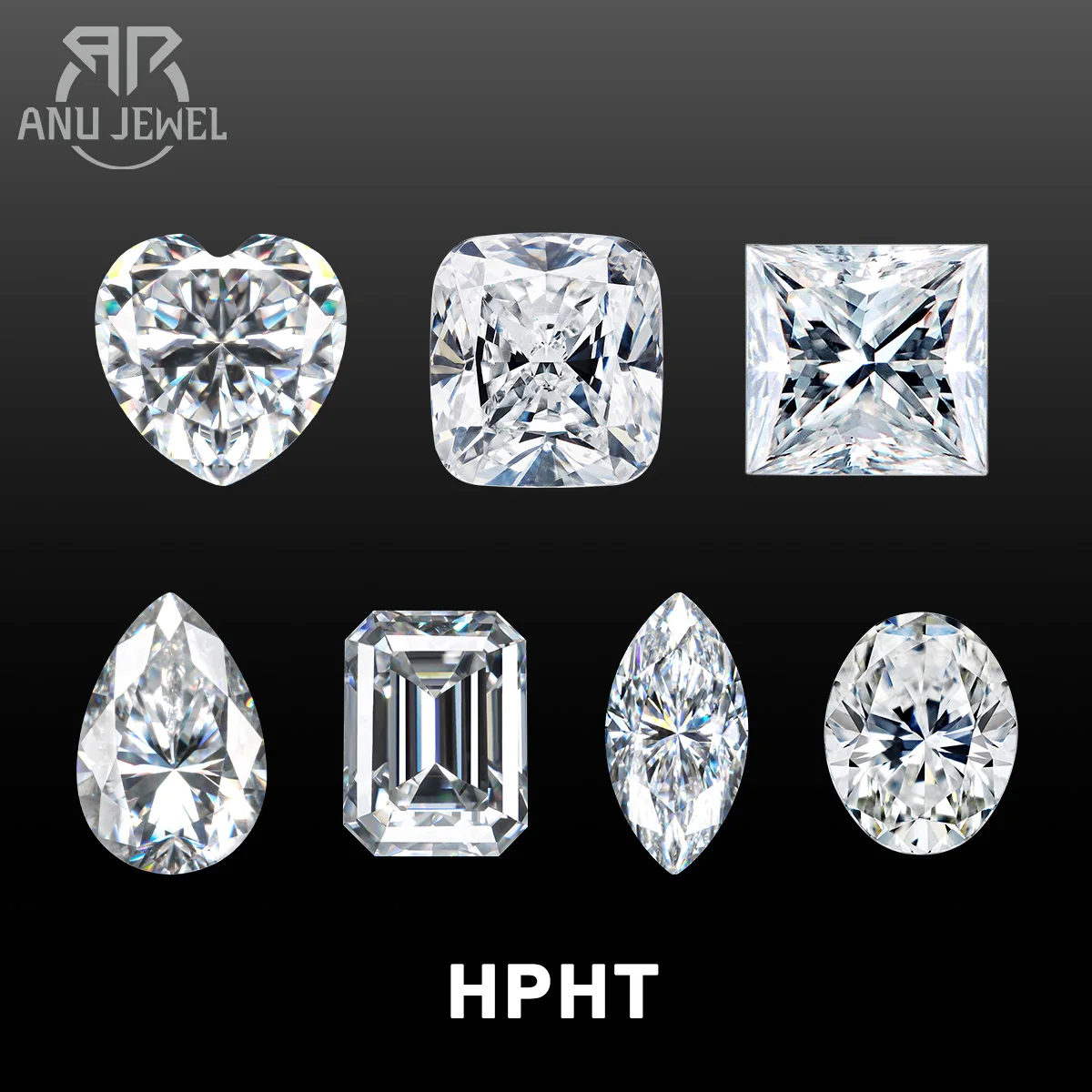 AnuJewel Lab выросшие бриллианты россыпью HPHT DEF VVS иджи Изумрудный Овальный