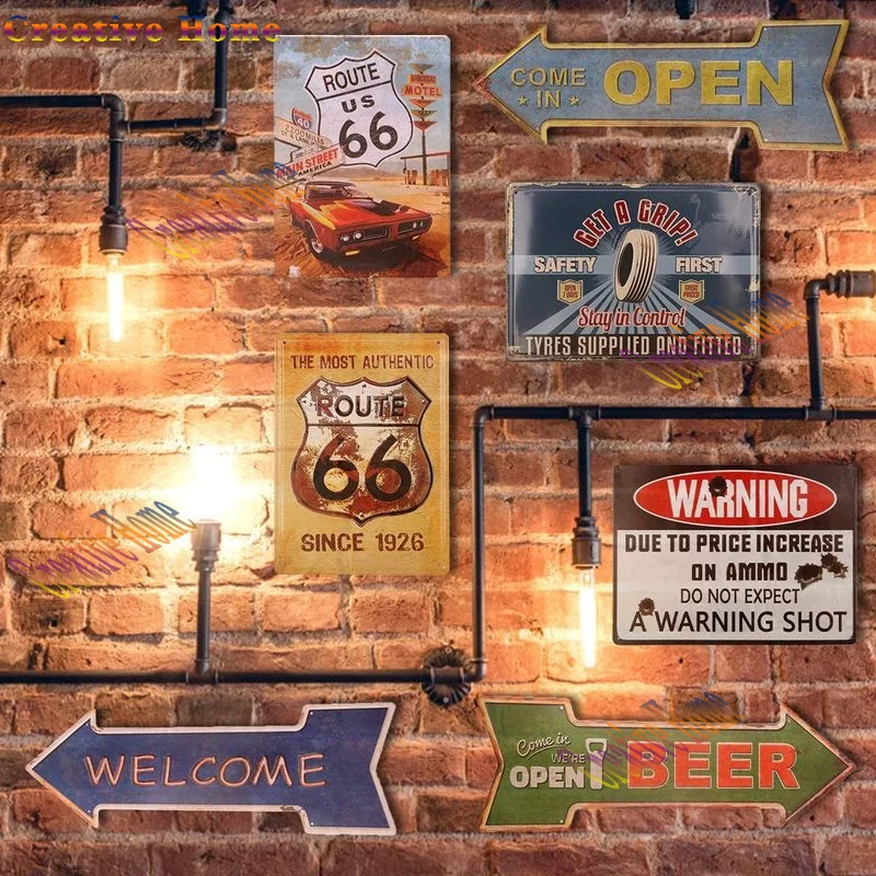 Держатель влево новинка металлическая стрела знак 18X6 дюймов настенная лампа для