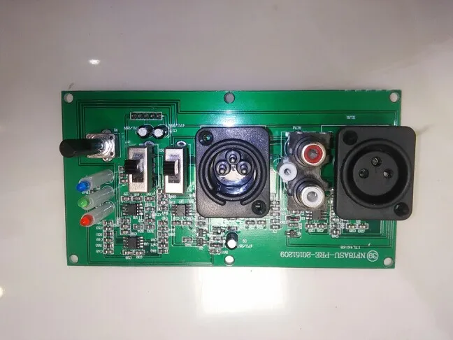 

Positive and Negative Dual Power Supply XLR Karon Balance Input, RCA Input, Subwoofer Output Board, Subwoofer Front Board