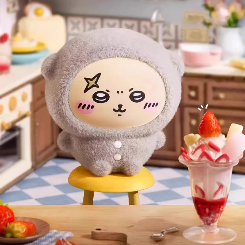 Фото MINISO chiikawa Pajama Party Sitting Row Series слепая коробка милая плюшевая виниловая кукла загадочная коробка аниме фигурки коллекция модель игрушки №3