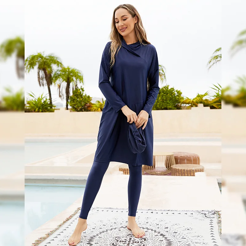 Новинка 2024 года 3 шт. мусульманский купальник для серфинга на открытом воздухе со