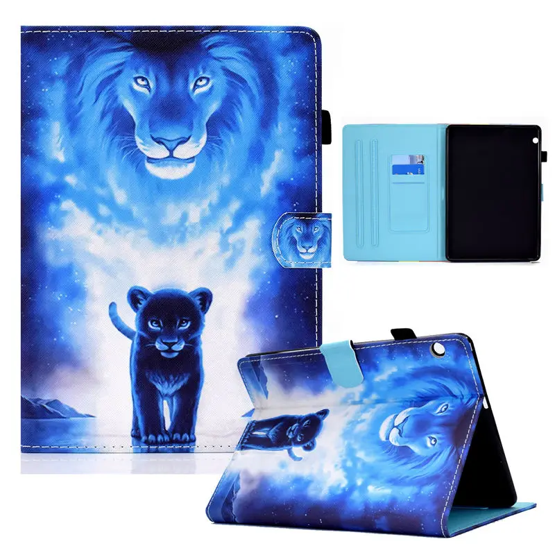 

For Huawei MediaPad T3 10 Cartoon Cover Case AGS-L09 AGS-W09 AGS-L03 9.6 inch Tablet Lion Wolf Painted Funda TPU Back Shell Capa