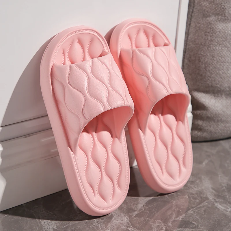 Summer Slippers Platform Shoes for Women EVA Home Sandals Women Slides Soft-soled Indoor Men Mute Non-slip Bathroom Flip Flops