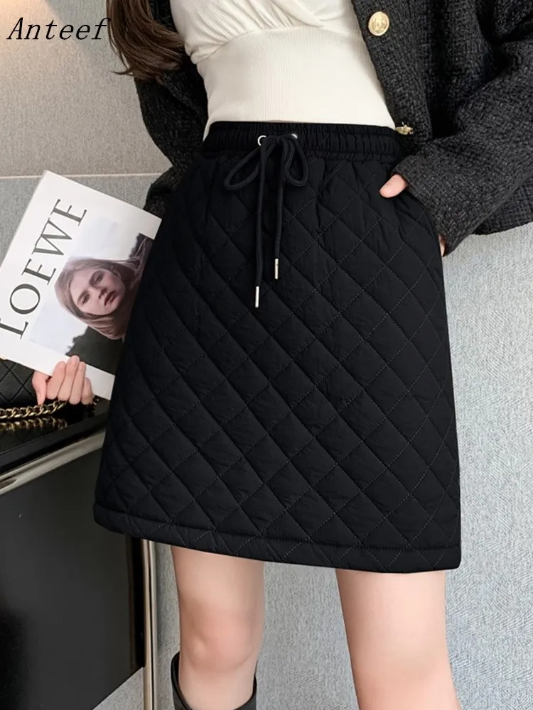 

Хлопковая винтажная юбка с высокой талией, Осень-зима, повседневная Короткая Мини-Юбка Для Женщин, женская 2023 юбка, одежда