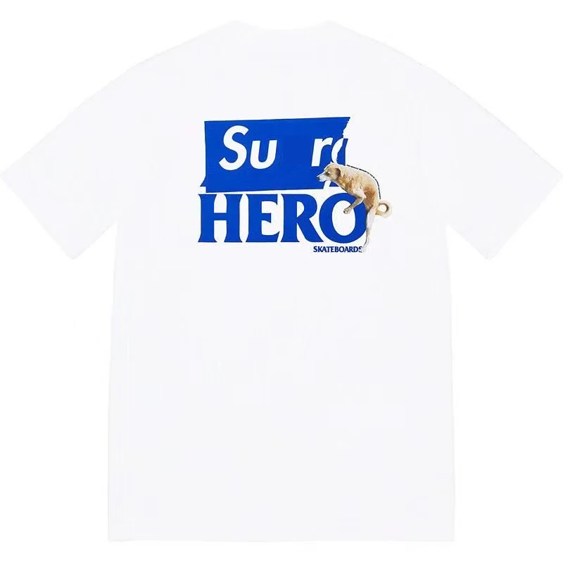 

Casual Summer Short-sleeved Men's Hero Design Fashion T-shirt O-neck Loose Tee Tops Streetwear Skateboard HipHop Top EU Size