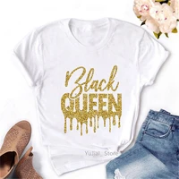 golden black queen graphic print tshirt women balck girls magic t shirt femme kawaii clothes melanin poppin t shirt female