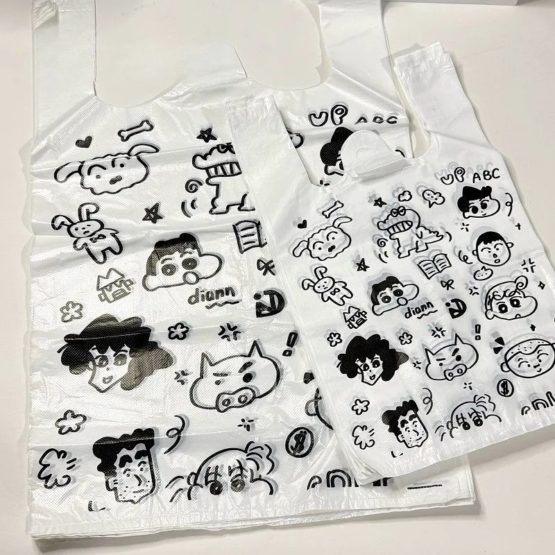 20 шт. утолщенные одноразовые мешки для мусора с карандашом Shin-chan мультяшные