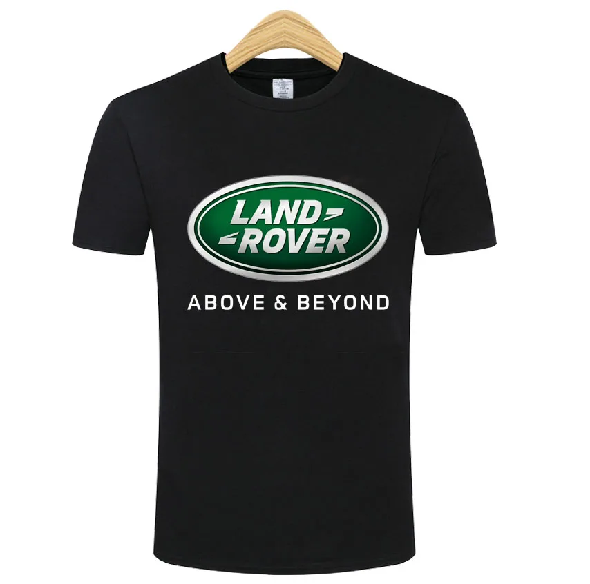 

2022 Креативный дизайн LAND ROVER Логотип Футболка однотонная хлопковая Футболка Мужская Новое поступление стильная мужская футболка с коротким ...