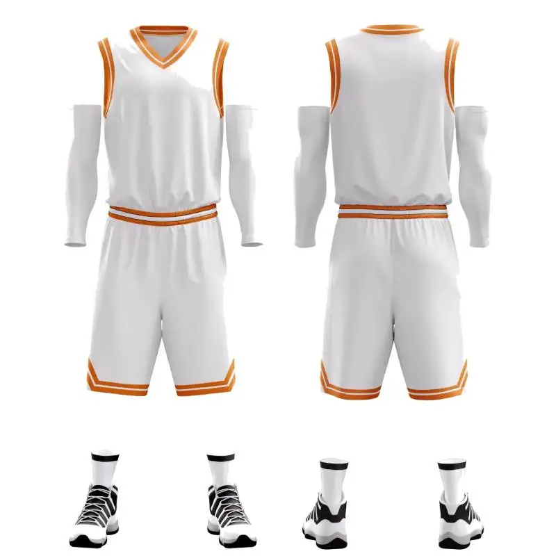 Custom Basketball Sets Jersey Sublimation Blanks Wholesale Blank Custom Basketball Jerseys Uniform Design DIY Basketball Shirts