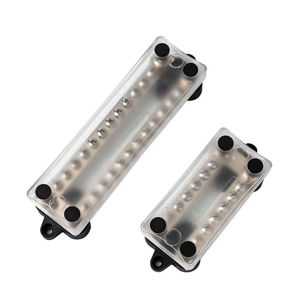 

Double Row 6-Way 12-Way Busbar For RV Yacht Truck DC 100A High Current Power Distribution Block Bus Bar 48V Copper Terminal