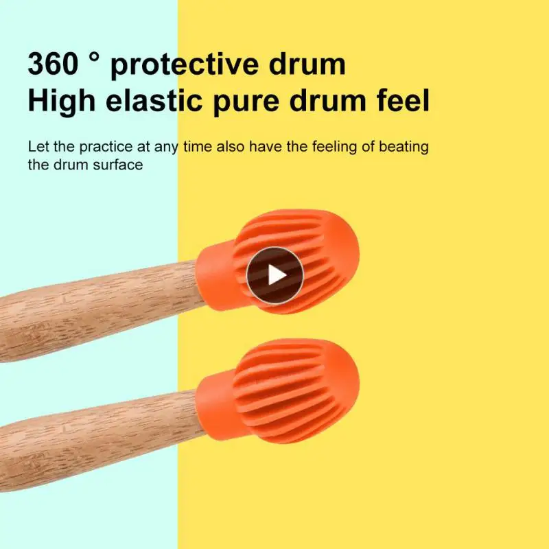 

2/Drum Stick Practice Tip Portable Silicone Drum Mute Muffler Damper Drumstick For Beginner Practicing Drum Head Cover Part
