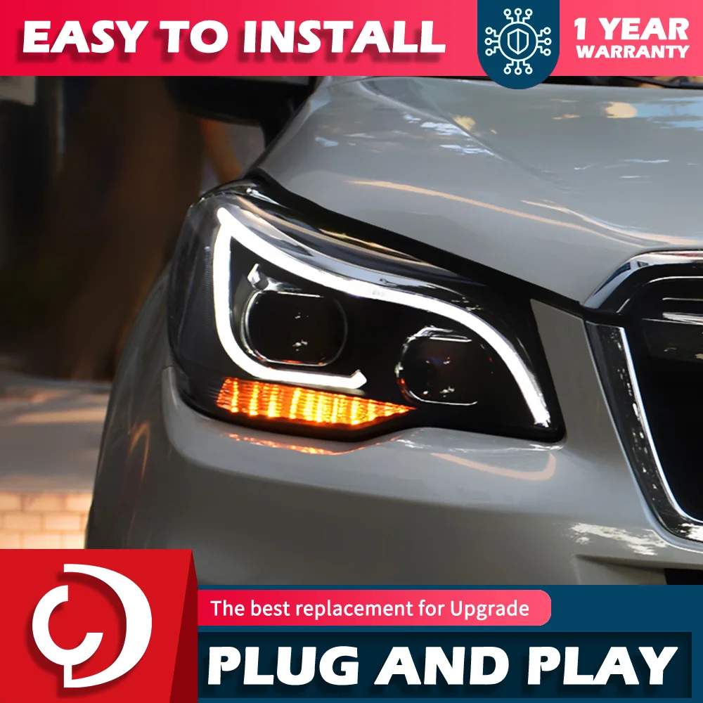 

Car Styling Head Lamp for Forester Headlights 2013-2016 Forester LED Headlight Angel Eye DRL Hid Bi Xenon Auto Accessories