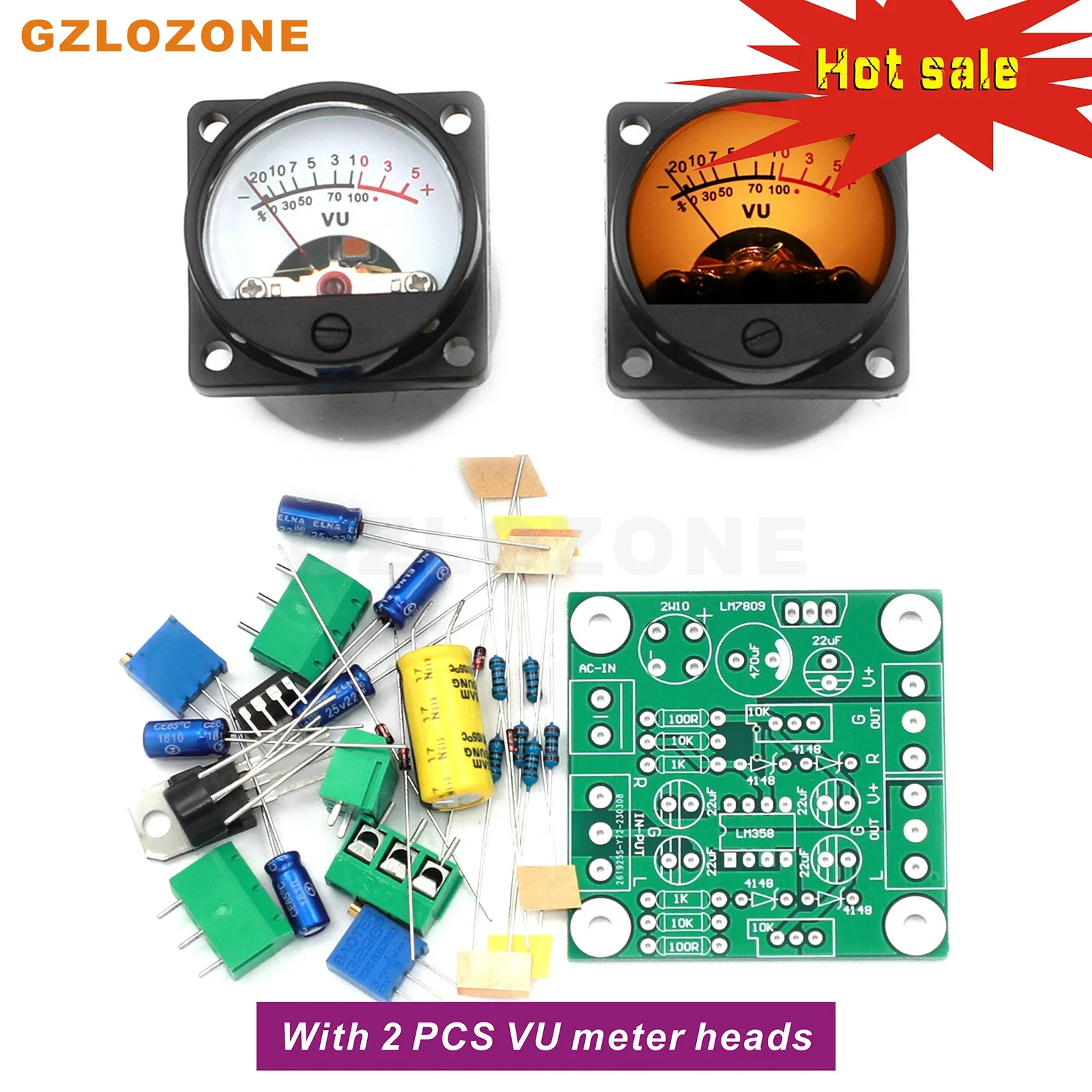 

ZEROZONE VU Level измеритель звуковых сигналов Driver Kit плата драйвера + 2 шт. теплых фотометров Head с регулируемой чувствительностью